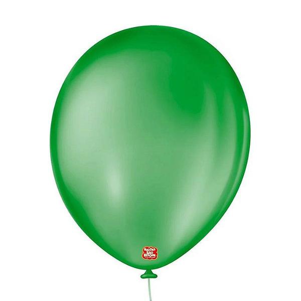 Imagem de Balão de Festa Látex Liso - Verde Bandeira - 50 Unidades - Balões São Roque