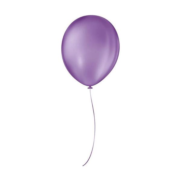 Imagem de Balão de Festa Liso - 8" Redondo - Roxo Ametista - 50 unidades - Balões São Roque