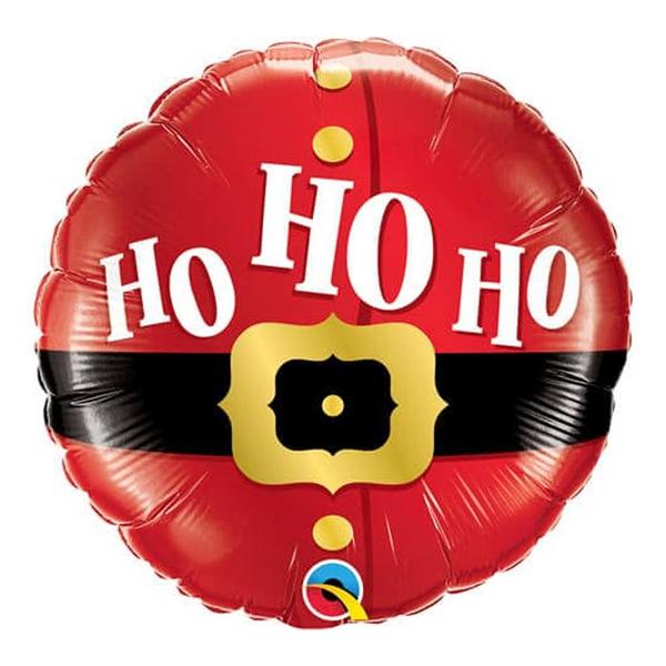 Imagem de Balão de Festa Microfoil 18" 45cm - Redondo HoHoHo! Cinto do Papai Noel - 1 unidade - Qualatex Outlet - Rizzo