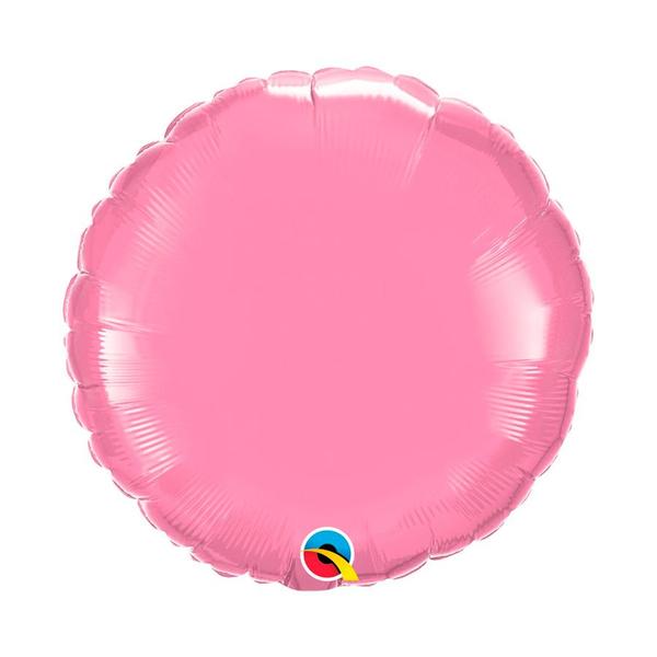 Imagem de Balão de Festa Microfoil 18" 45cm - Redondo Rosa Metalizado - 1 unidade - Qualatex - Rizzo