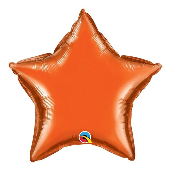 Imagem de Balão de Festa Microfoil 20" 50cm - Estrela Laranja Metalizado - 1 unidade - Qualatex Outlet - Rizzo