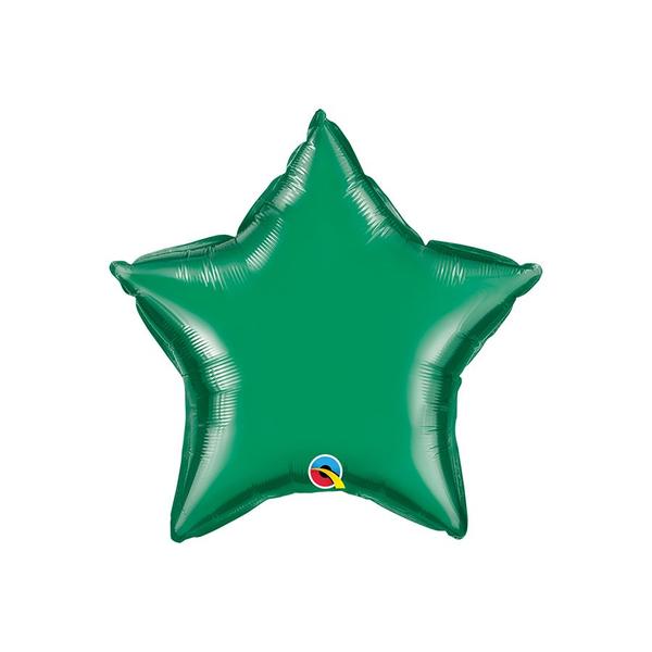 Imagem de Balão de Festa Microfoil 20" 51cm - Estrela Verde Esmeralda Metalizado - 1 unidade - Qualatex Outlet - Rizzo