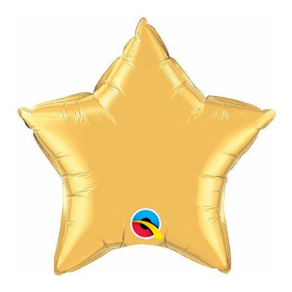 Imagem de Balão de Festa Microfoil 36" 91cm - Estrela Ouro Metalizado - 1 unidade - Qualatex Outlet - Rizzo