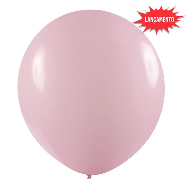 Imagem de Balão de Festa Redondo Profissional Látex Liso 24'' 60cm - Rosa Claro - 3 unidades - Art-Latex - Rizzo