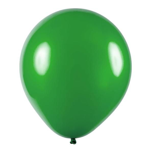 Imagem de Balão de Festa Redondo Profissional Látex Metal - Verde - Art-Latex - Rizzo Balões