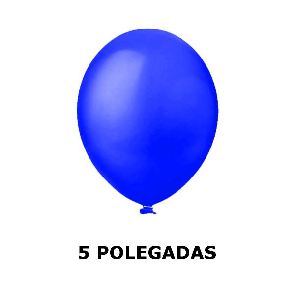 Imagem de Balão de Látex Azul Liso - 5 Polegadas - 50 Unidades