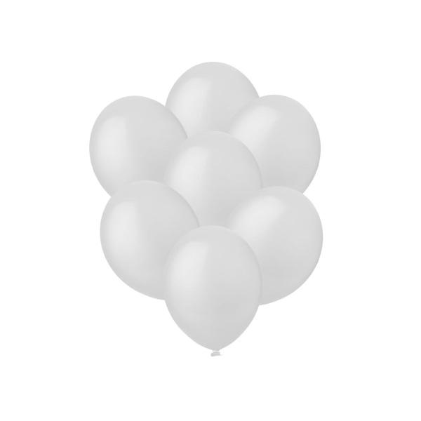 Imagem de Balão de Látex Branco Liso - 5 Polegadas - 50 Unidades