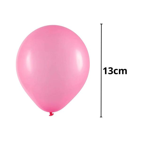 Imagem de Balão de Látex Rosa Pink Liso - 5 Polegadas - 50 Unidades