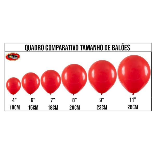 Imagem de Balão de Látex Vermelho - 7 Polegadas - 50 Unidades