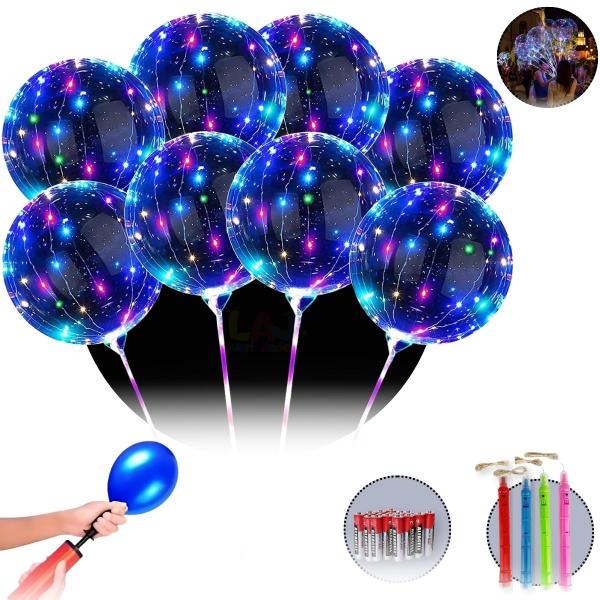Balão De Led 10 Unidades + Com Pilhas e 24 Polegadas Luz - LAJ VARIEDADES Imagem de Balão De Led 10 Unidades + Com Pilhas e 24 Polegadas Luz