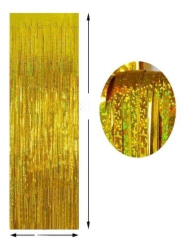 Imagem de Balao Dourado Metalizado 2024 80cm + 2 Cortinas douradas