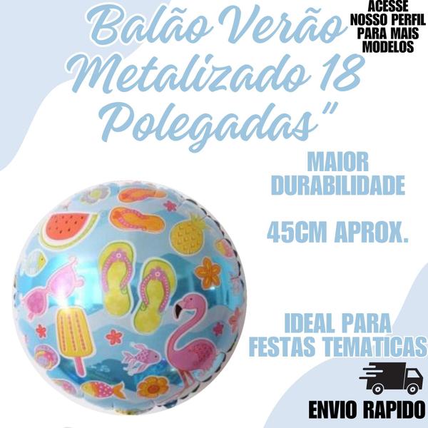 Imagem de Balao Estampado Verao 45Cm Festa Decoraçao Aniversario