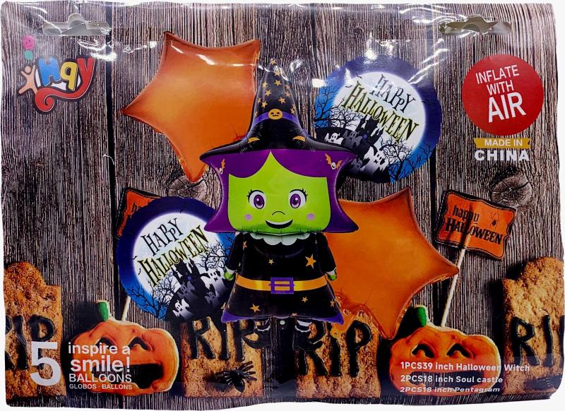 Balão festa halloween 7 (1 kit de balões com 5 unidades) - Royal Toys Imagem de Balão festa halloween 7 (1 kit de balões com 5 unidades)