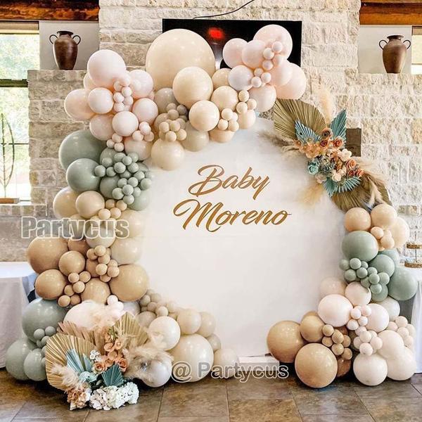 Imagem de Balão Garland Partycus Dusty Green Nude Stuffed