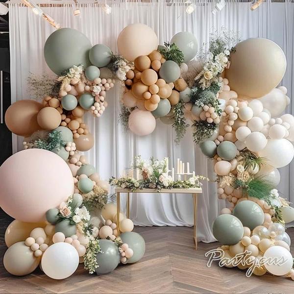 Imagem de Balão Garland Partycus Dusty Green Nude Stuffed