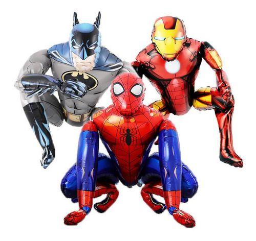 Imagem de Balão Grande Homem Aranha Homem De Ferro Batman Festa Menino