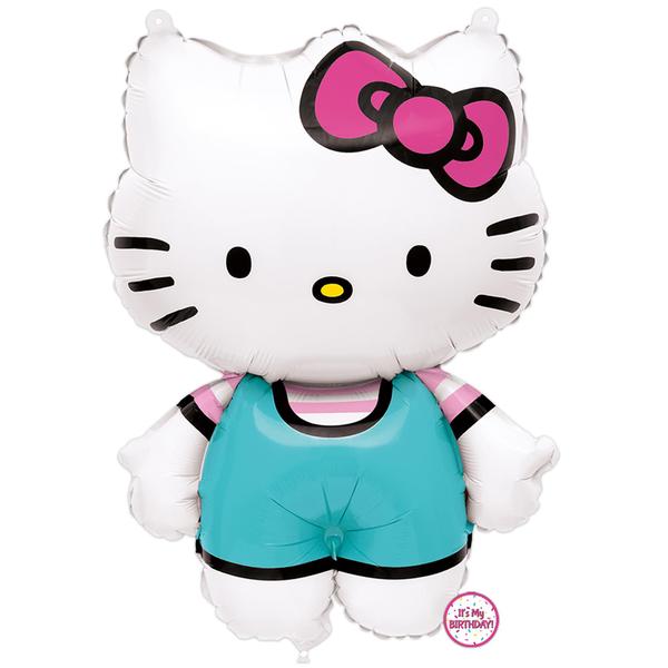 Imagem de Balão Hello Kitty, decorações de aniversário de 25 cm de altura com adesivo