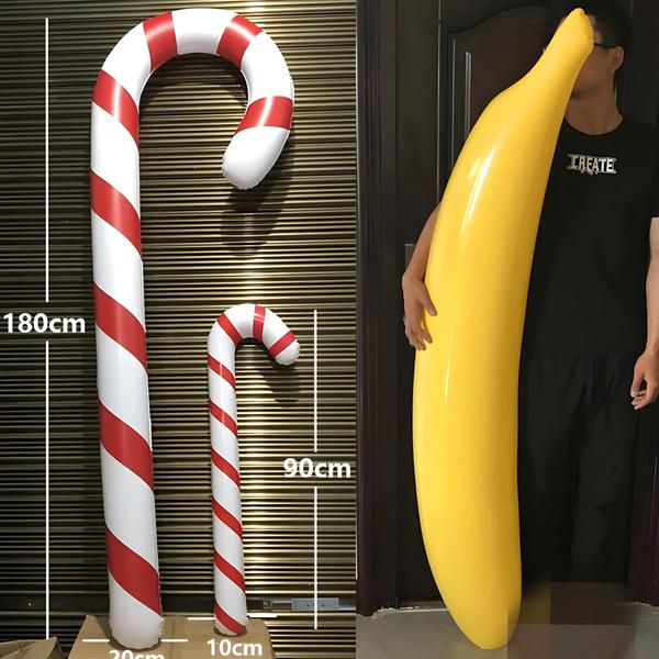 Imagem de Balão Inflável Gigante de Banana de Natal 2024 - Decoração para Casa, Festa e Bar