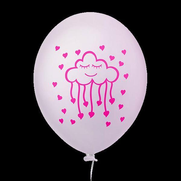 Imagem de Balão Latex "11" Chuva de Amor Rosa Bebe c/ 25 unids - Happy Day