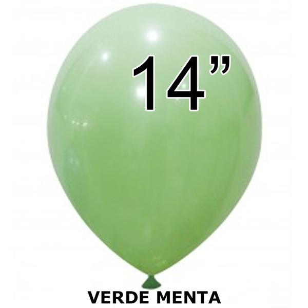 Imagem de BALÃO LISO REDONDO - JOY Nº 14 - VERDE MENTA - Pacote com 12 unidades - Balões Joy