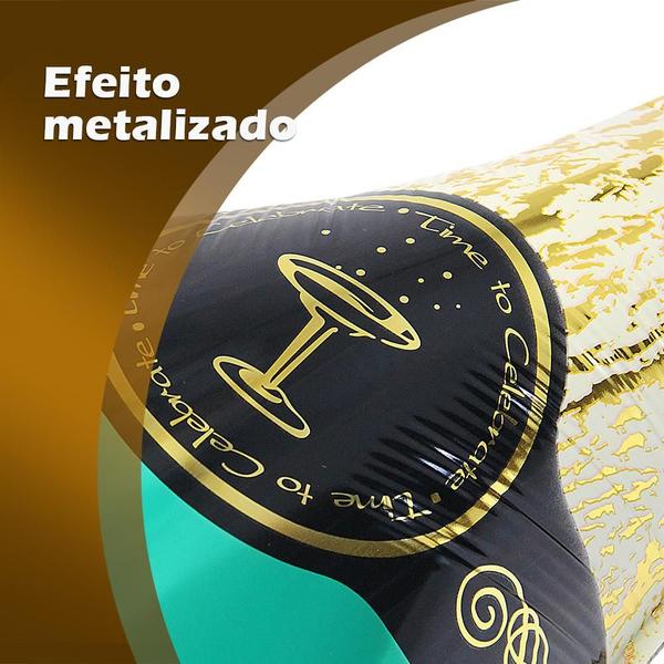 Imagem de Balão Metalizado Champagne Flutua Com Gás Hélio Especial E Durável SilverFestas