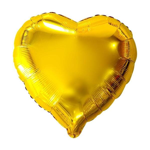 Imagem de Balão Metalizado Coração Ouro 18" (45cm) - Make+