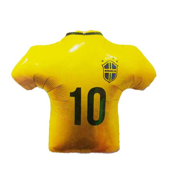 Imagem de Balão Metalizado Decorativo - Camiseta do Brasil - 63 cm - 1 unidade - Mister Balão - Rizzo