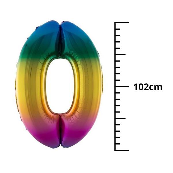 Imagem de Balão Metalizado Degradê Número 0 - 1 Metro