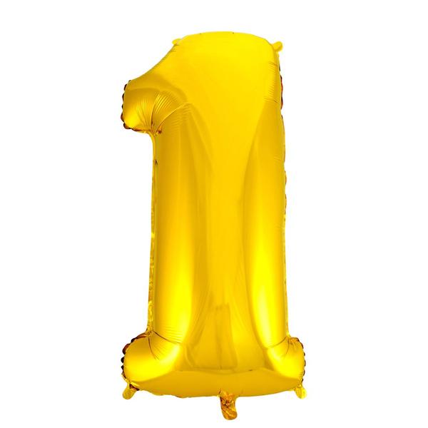 Imagem de Balão Metalizado Dourado Número 1 - 70cm