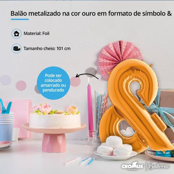 Imagem de Balão Metalizado E comercial 101 cm Festa Evento e Confraternização 1 un