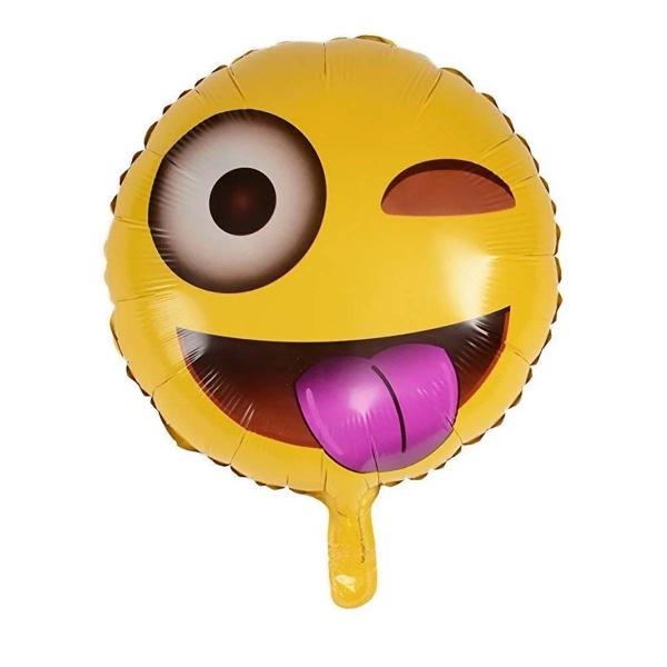 Imagem de Balão Metalizado Emoji Piscando- 18 Polegadas