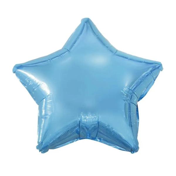 Imagem de Balão Metalizado Estrela Azul Claro - 20 Polegadas