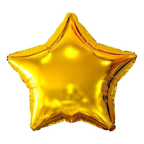 Imagem de Balão Metalizado Estrela Ouro 18" (45cm) - Make+