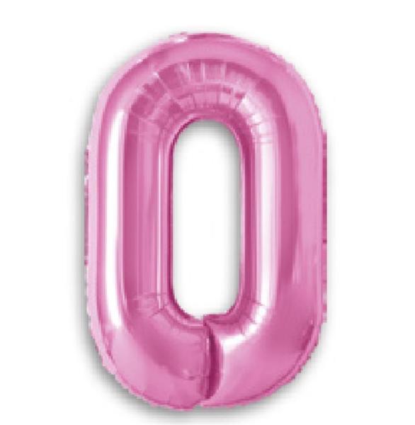 Imagem de Balão Metalizado Número 0 Pink 16" (40cm) - Make+