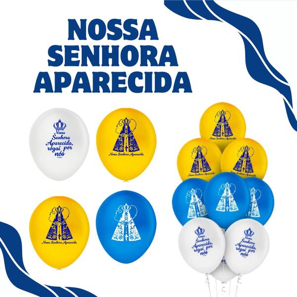 Imagem de Balao N9 Tema Nossa Senhora Aparecida Decoraçao Evento Festa Bexiga