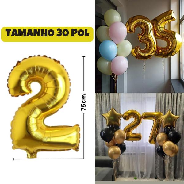 Balão Numero Metalizado 75cm Dourado, Balão Metalizado Numero Gigante, Balão De Número Grande Metalizado 75cm, Flutua Imagem de Balão Numero Metalizado 75cm Dourado, Balão Metalizado Numero Gigante, Balão De Número Grande Metalizado 75cm, Flutua