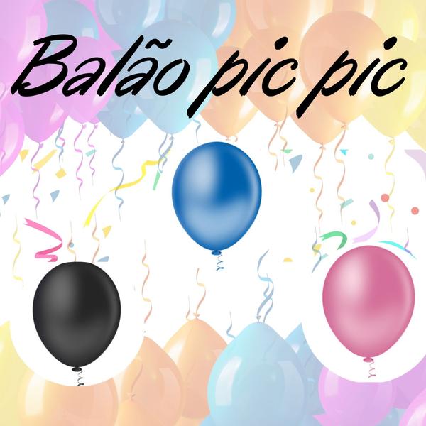 Imagem de Balão Pic Pic Latex N9 Liso Festa Decoraçao C/50Unidades