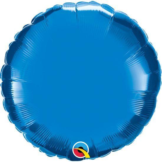 Imagem de Balão Qualatex 18" - Redondo - Azul Safira Metalizado Liso - 1 Un