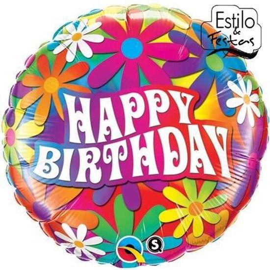 Imagem de Balão Qualatex 18" - Redondo - Happy Anniversary-Confetes - 1 Un