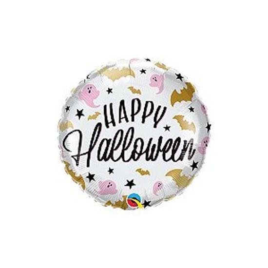 Imagem de Balão Qualatex 18" - Redondo - Happy Halloween-Fantasmas - 1 Un