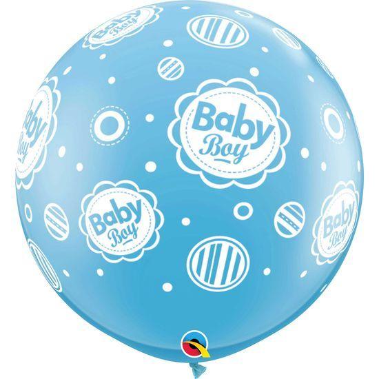 Imagem de Balão Qualatex 3" - Redondo Azul Claro - Baby Boy-Pontos A-R - 2 Un