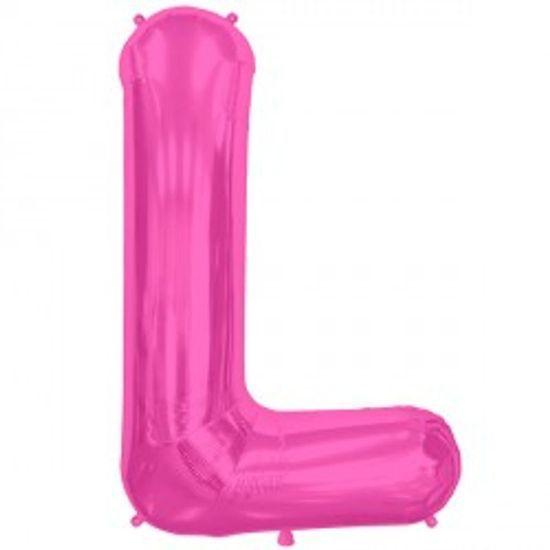 Imagem de Balão Qualatex 34" - Letra - L Magenta - 1 Un