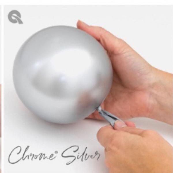 Imagem de Balão qualatex prata chrome silver 7”  pc 100 unidades qualatex