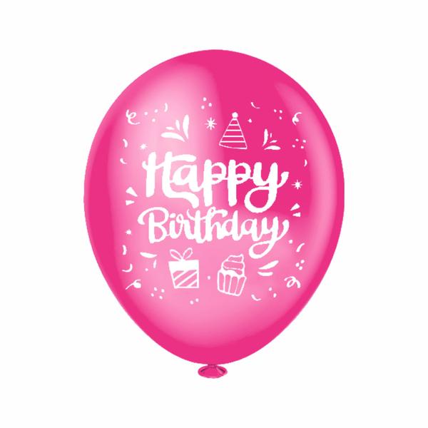 Balão Redondo 8 Polegadas - Happy Birthday Sortido 20 unid. - Piffer Imagem de Balão Redondo 8 Polegadas - Happy Birthday Sortido 20 unid.