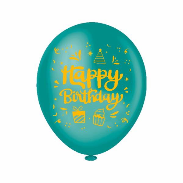 Balão Redondo 8 Polegadas - Happy Birthday Sortido 20 unid. - Piffer Imagem de Balão Redondo 8 Polegadas - Happy Birthday Sortido 20 unid.