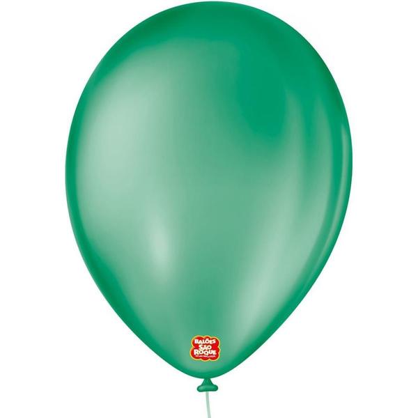 Imagem de Balão Redondo Nº 9 Verde Folha - Pacote com 50 Unidades