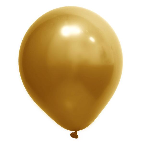 Imagem de Balão Redondo Profissional Cromado 9 23cm - Ouro - Art-látex