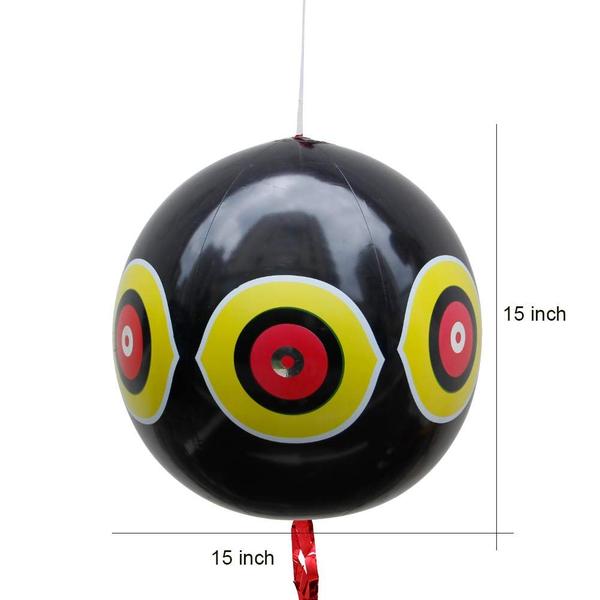 Imagem de Balão, repelente de pássaros MorTime, com 24 cm, Terror Eye, 3 unidades