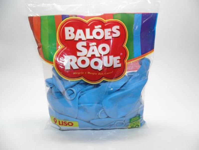 Imagem de Balão São Roque N 7 Liso Azul Baby c/50 UN