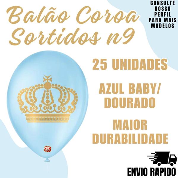 Imagem de Balao Sao Roque N9 Tema Coroa Festa Decoraçao Aniversario